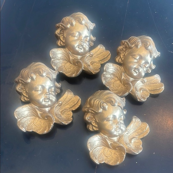 Gold Cherub Wall Decor Set - Picture 1 of 3